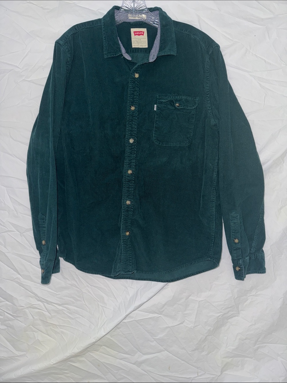 Levi's Western Forest Green Corduroy Button-Down Shirt